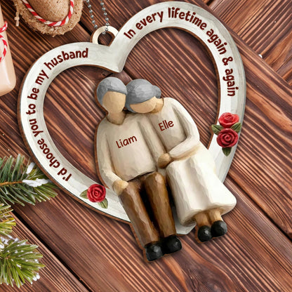 I'd Choose You To Be My Husband With Couple And Rose