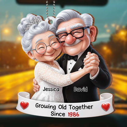 Growing Old Together, Elderly Couple With Heart