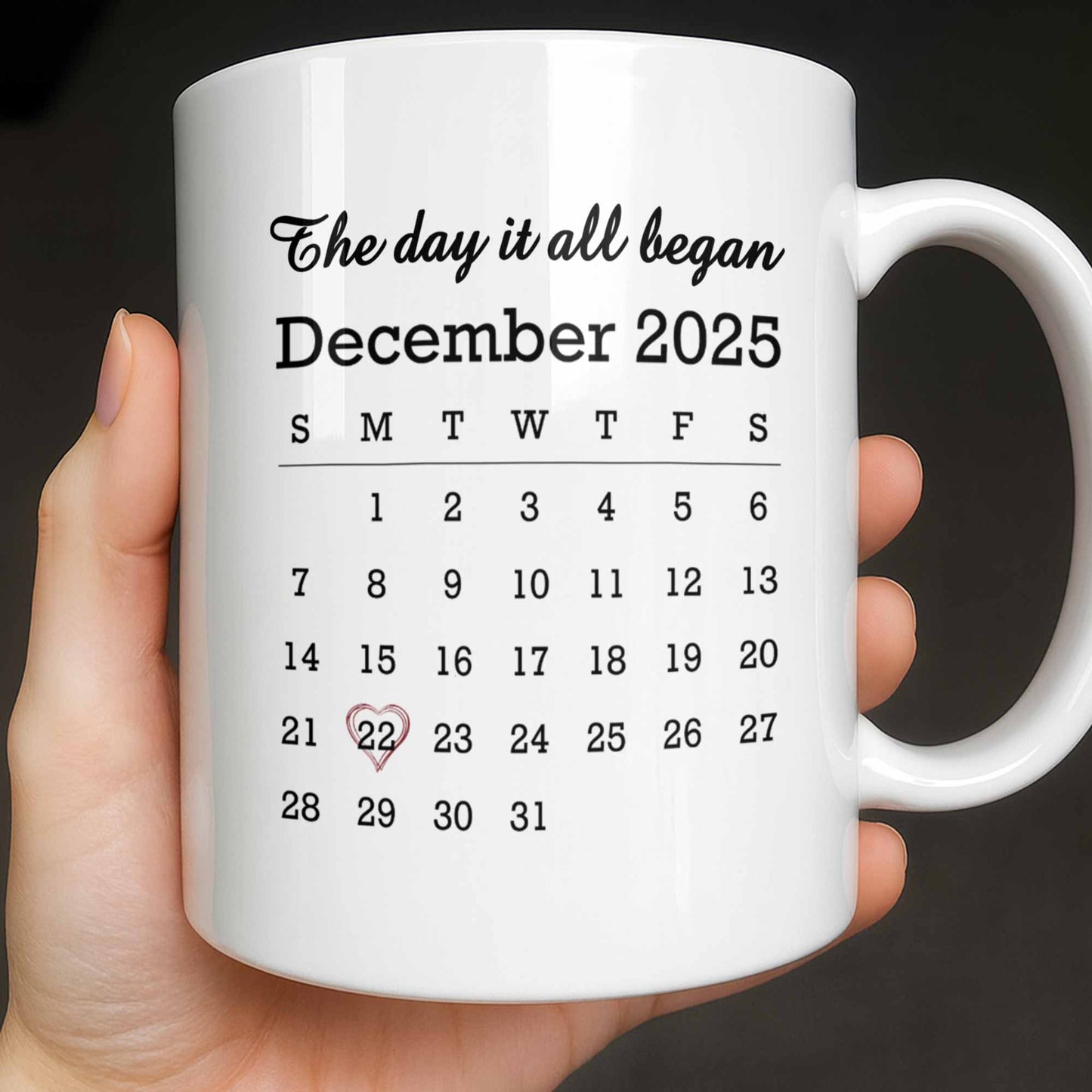 Every Day I Love You More, Couple And Calendar Design