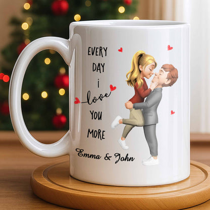 Every Day I Love You More, Couple And Calendar Design