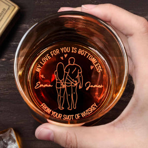 My Love For You Is Bottomless, Couple and Heart Design