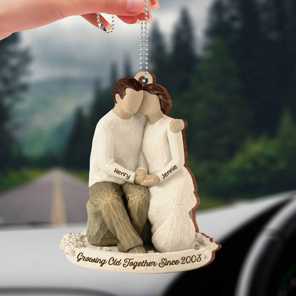 Growing Old Together, Couple Car Hanging Ornament