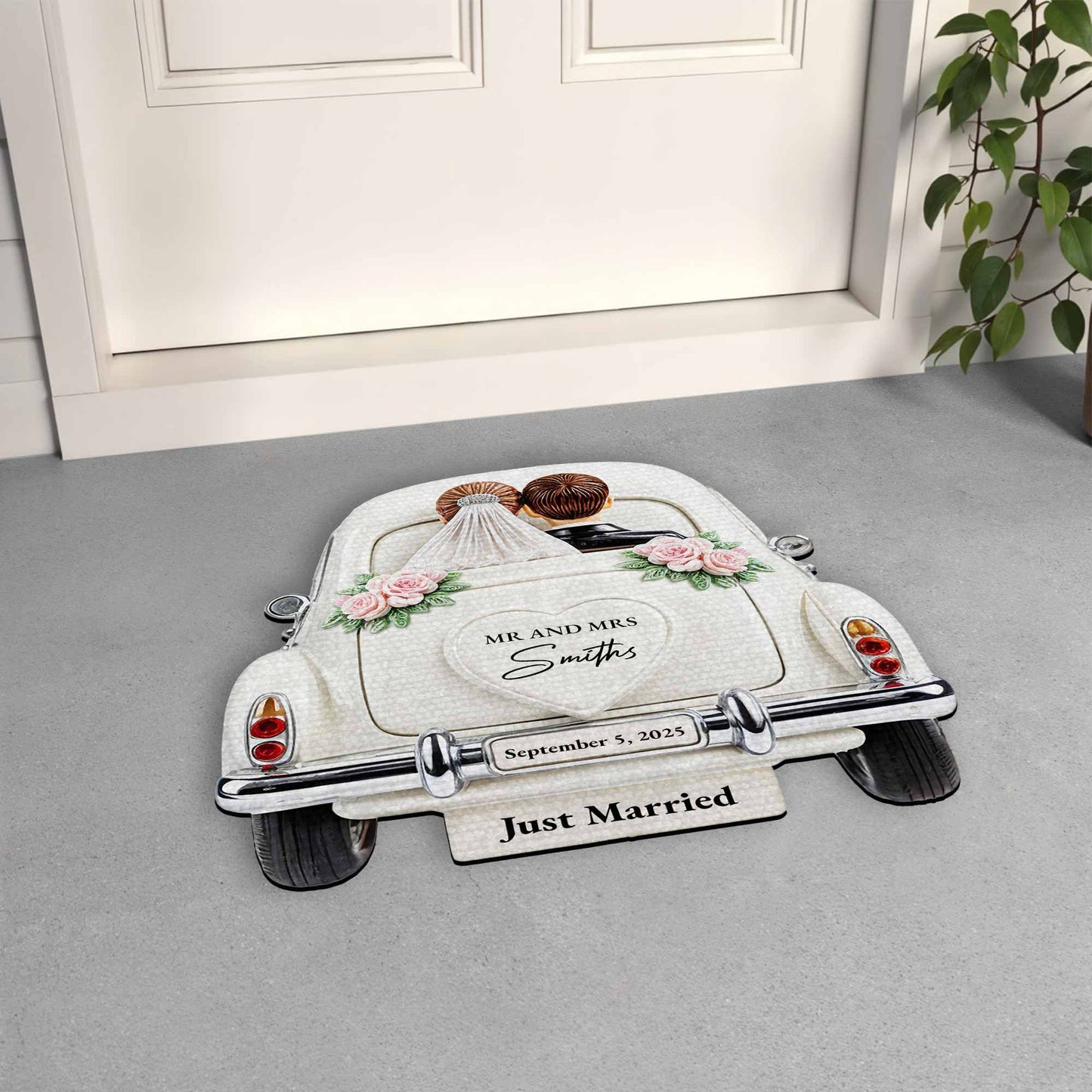 Celebrate Your Love With Classic Car And Roses