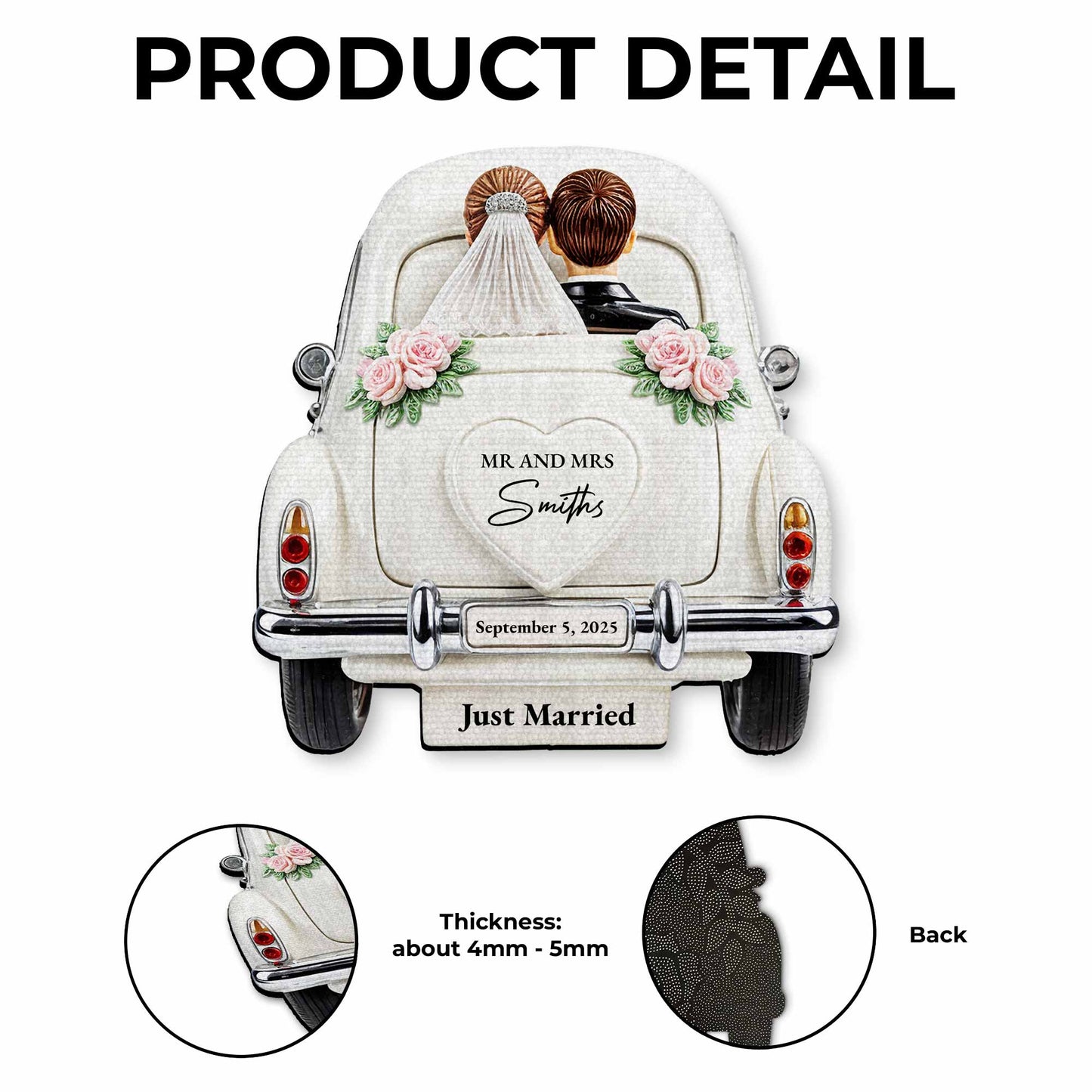 Celebrate Your Love With Classic Car And Roses