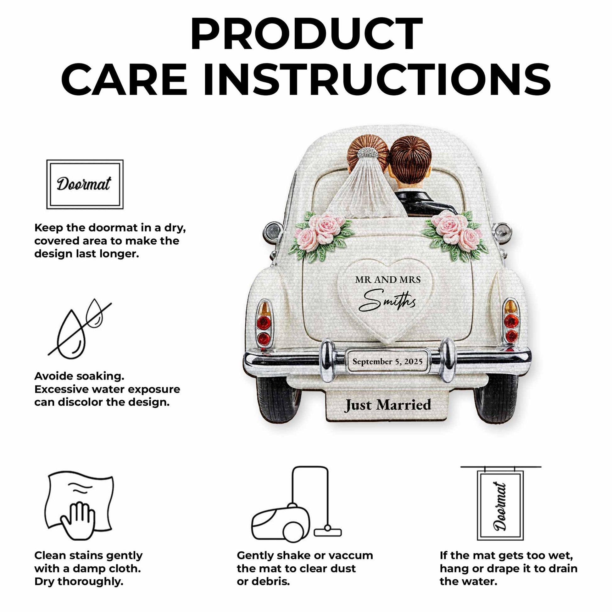 Celebrate Your Love With Classic Car And Roses