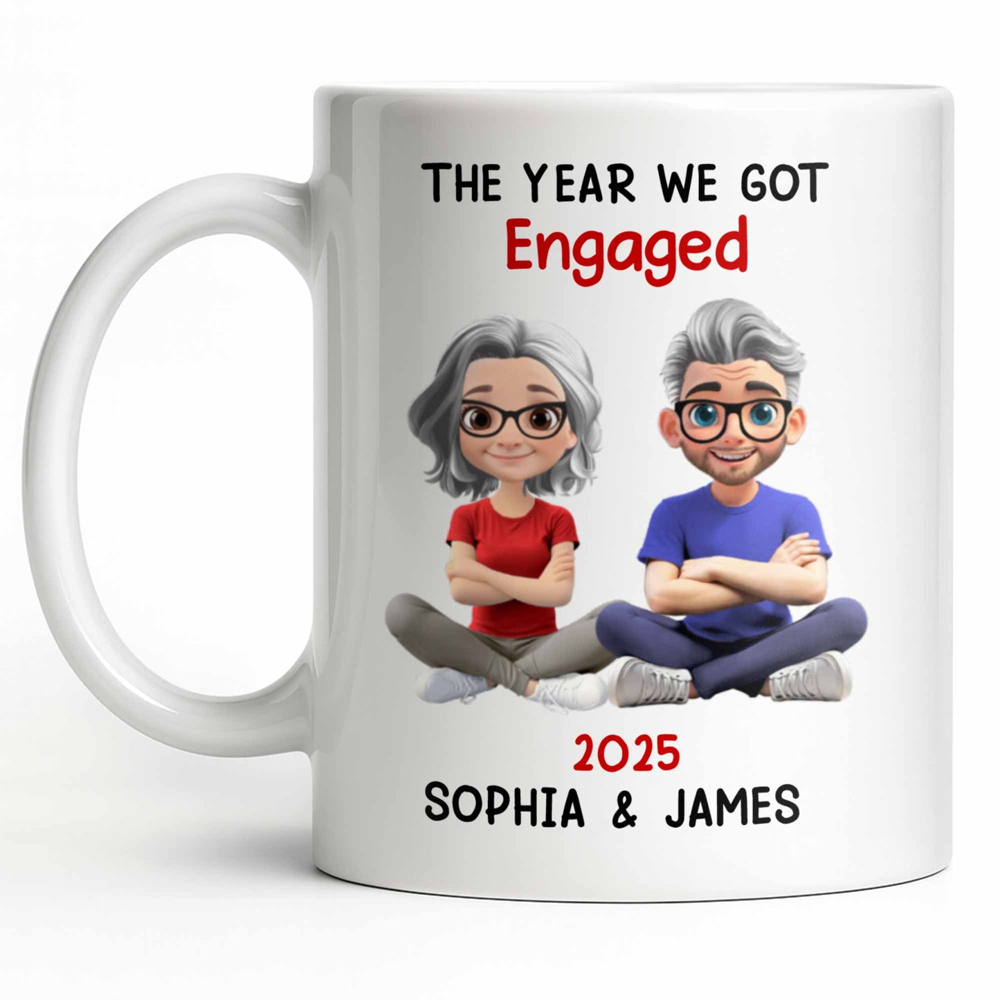 The Year We Got Engaged, Cartoon Couple Design