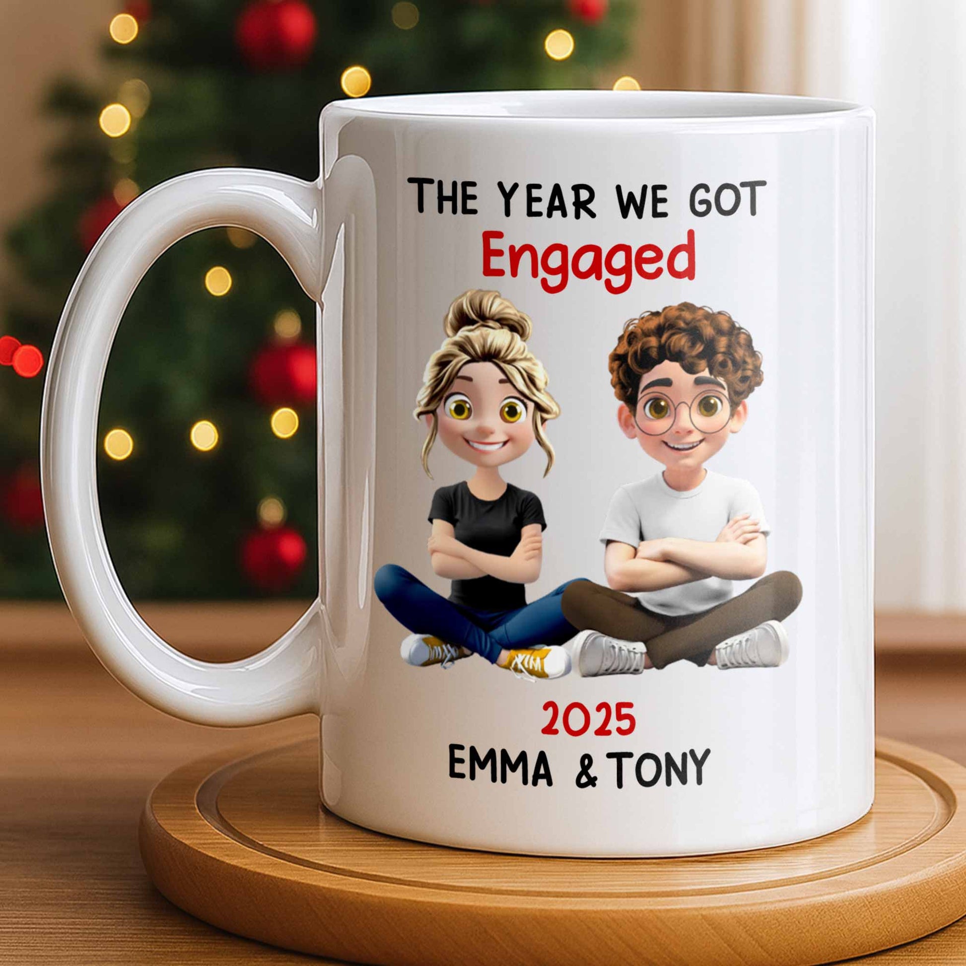 The Year We Got Engaged, Cartoon Couple Design