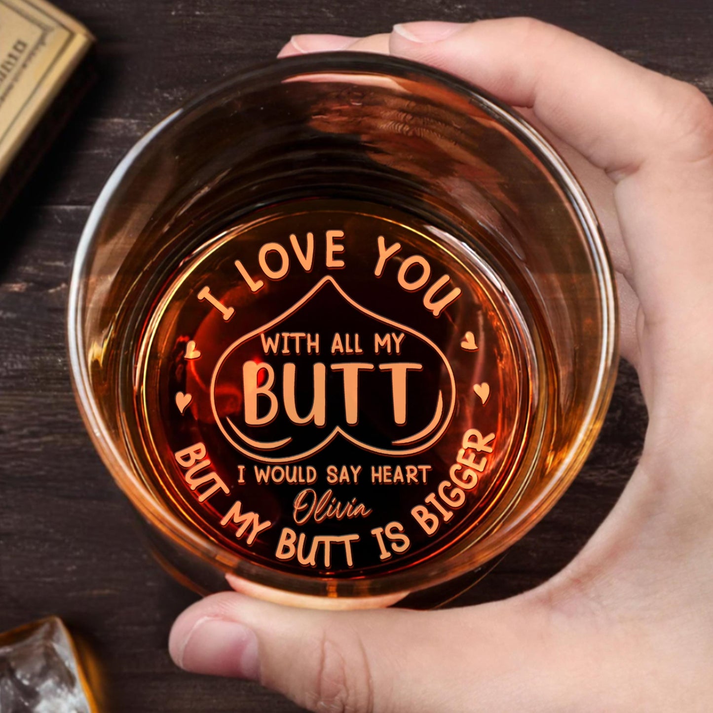 I Love You With All My Butt, Romantic Heart Design
