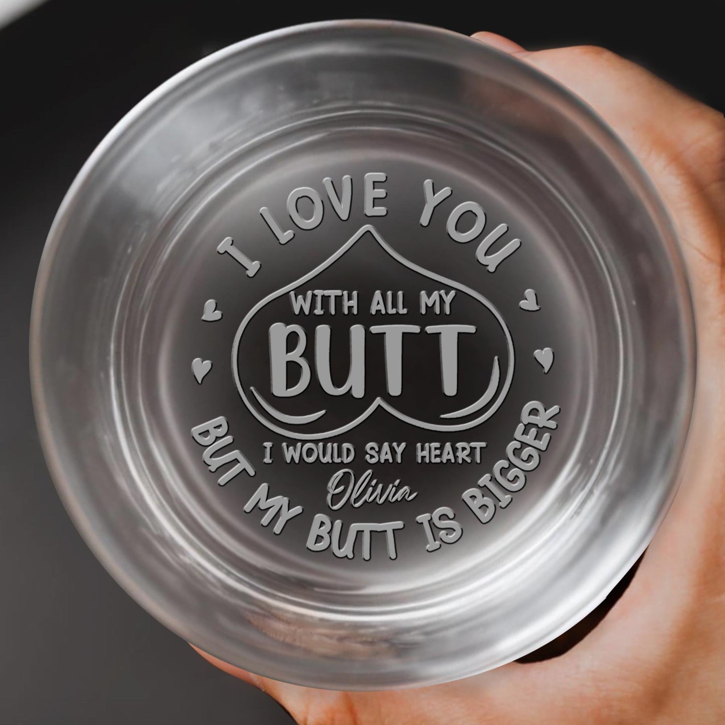 I Love You With All My Butt, Romantic Heart Design