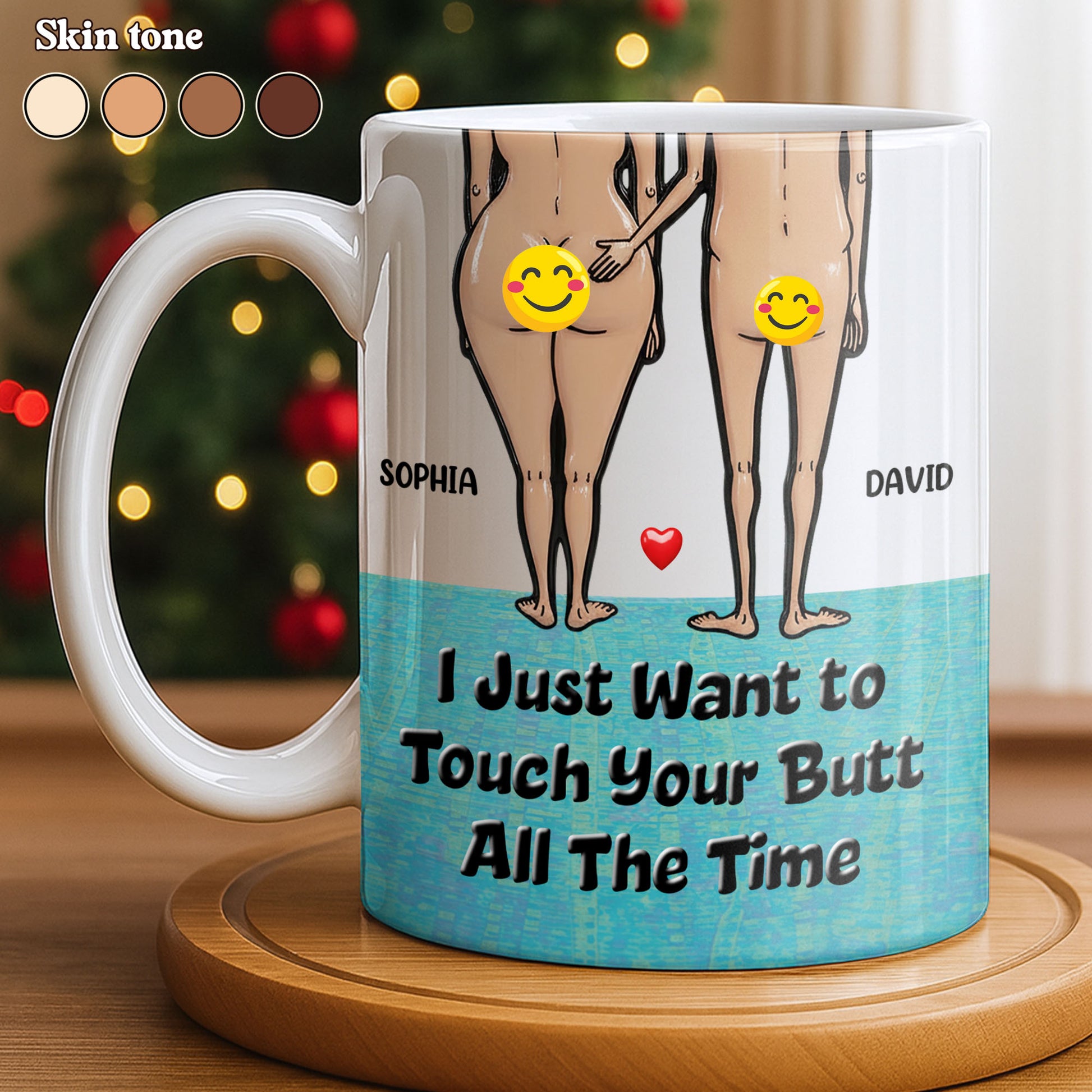 I Just Want To Touch Your Butt All The Time, Couple and Heart Design