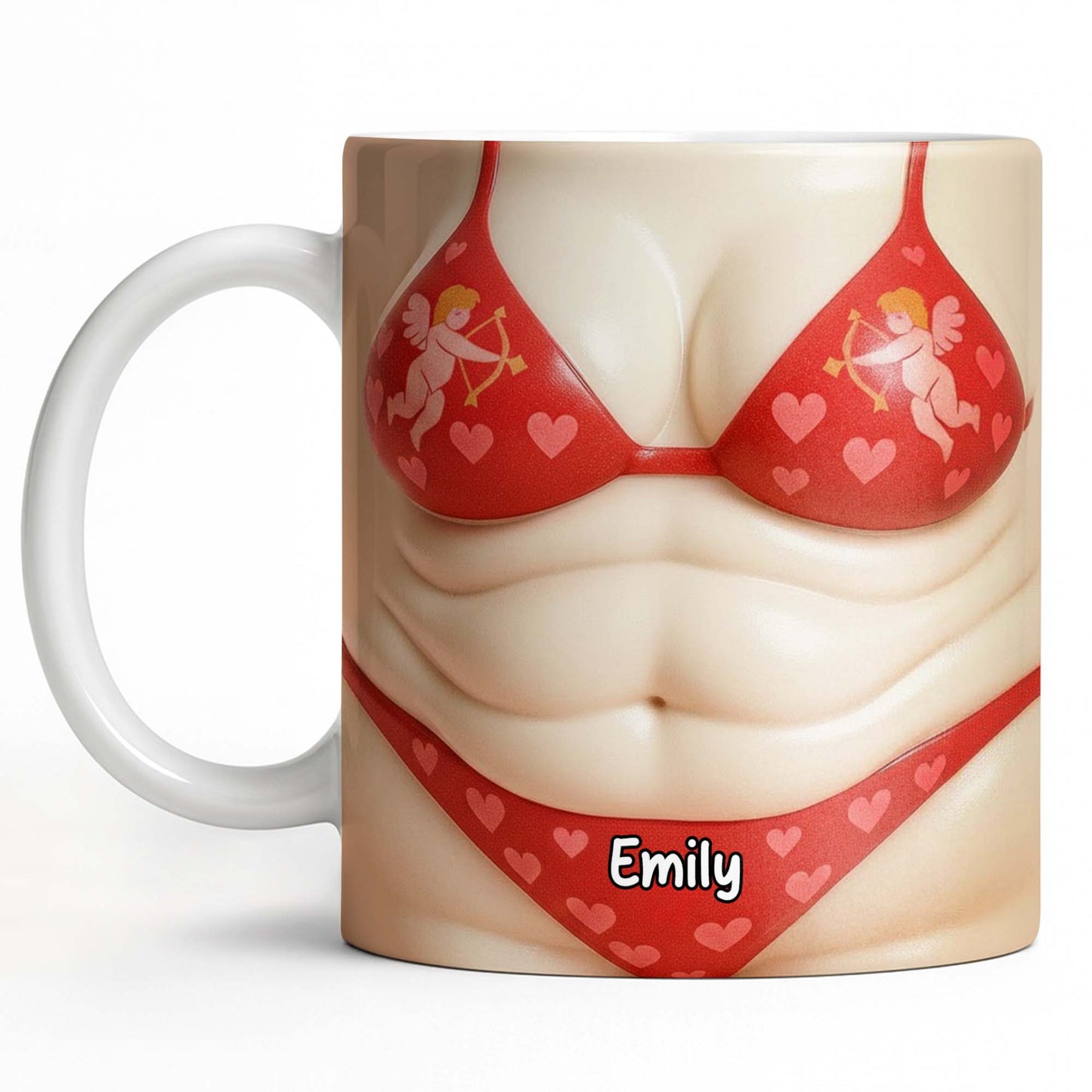 Custom Cupid-Themed Mug With Hearts And Angels - Personalized Custom Coffee Mug - CPL1158_MG