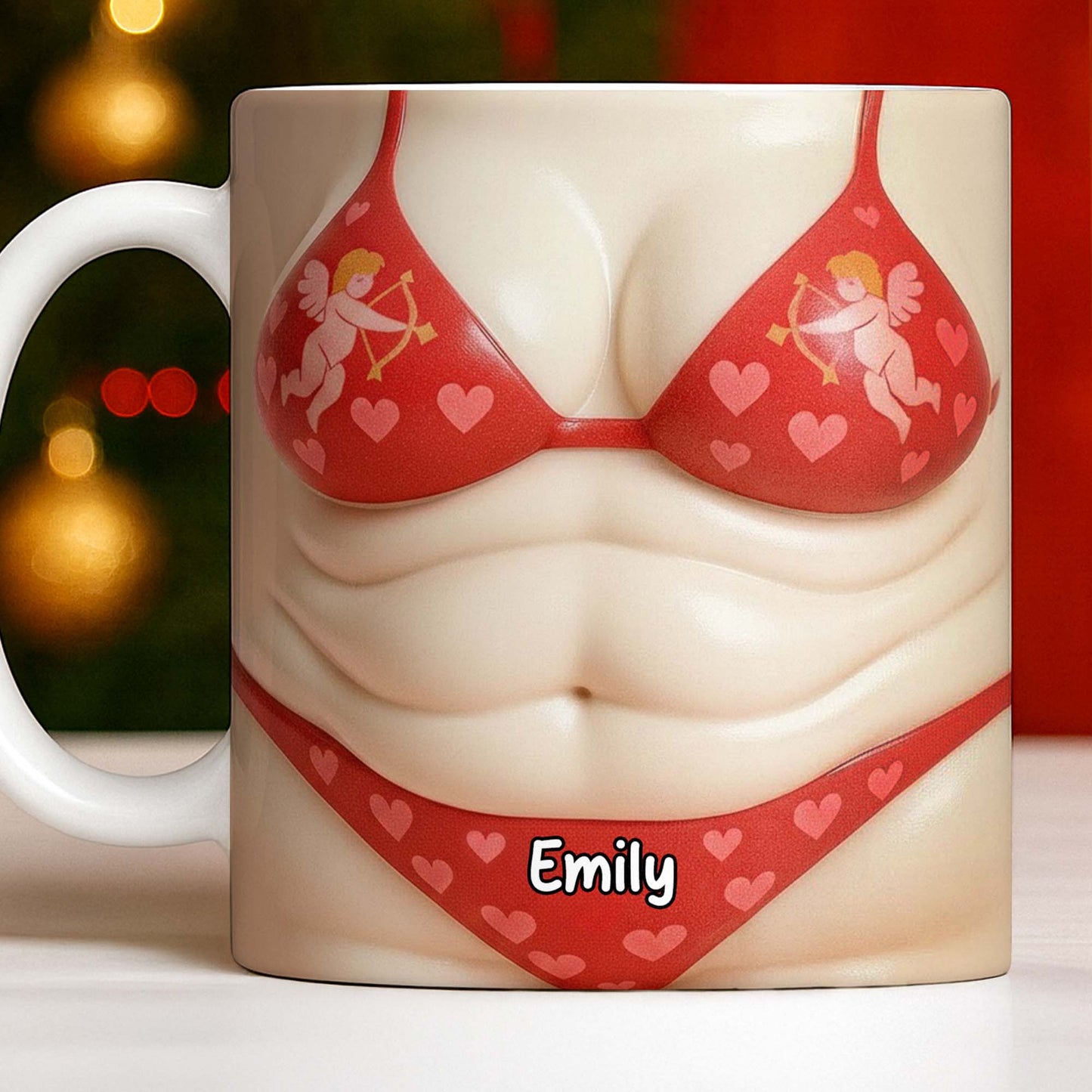 Custom Cupid-Themed Mug With Hearts And Angels - Personalized Custom Coffee Mug - CPL1158_MG
