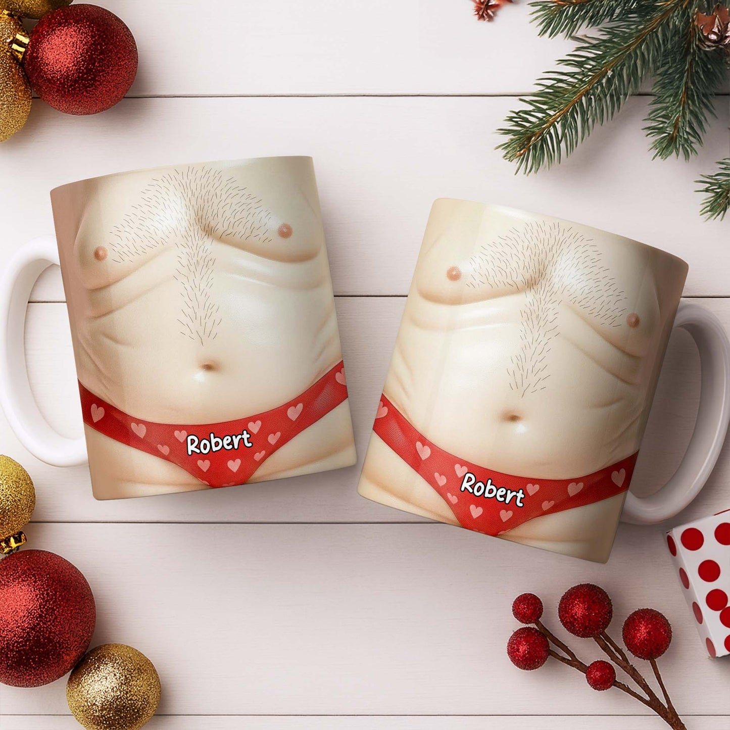 Custom Cupid-Themed Mug With Hearts And Angels - Personalized Custom Coffee Mug - CPL1158_MG