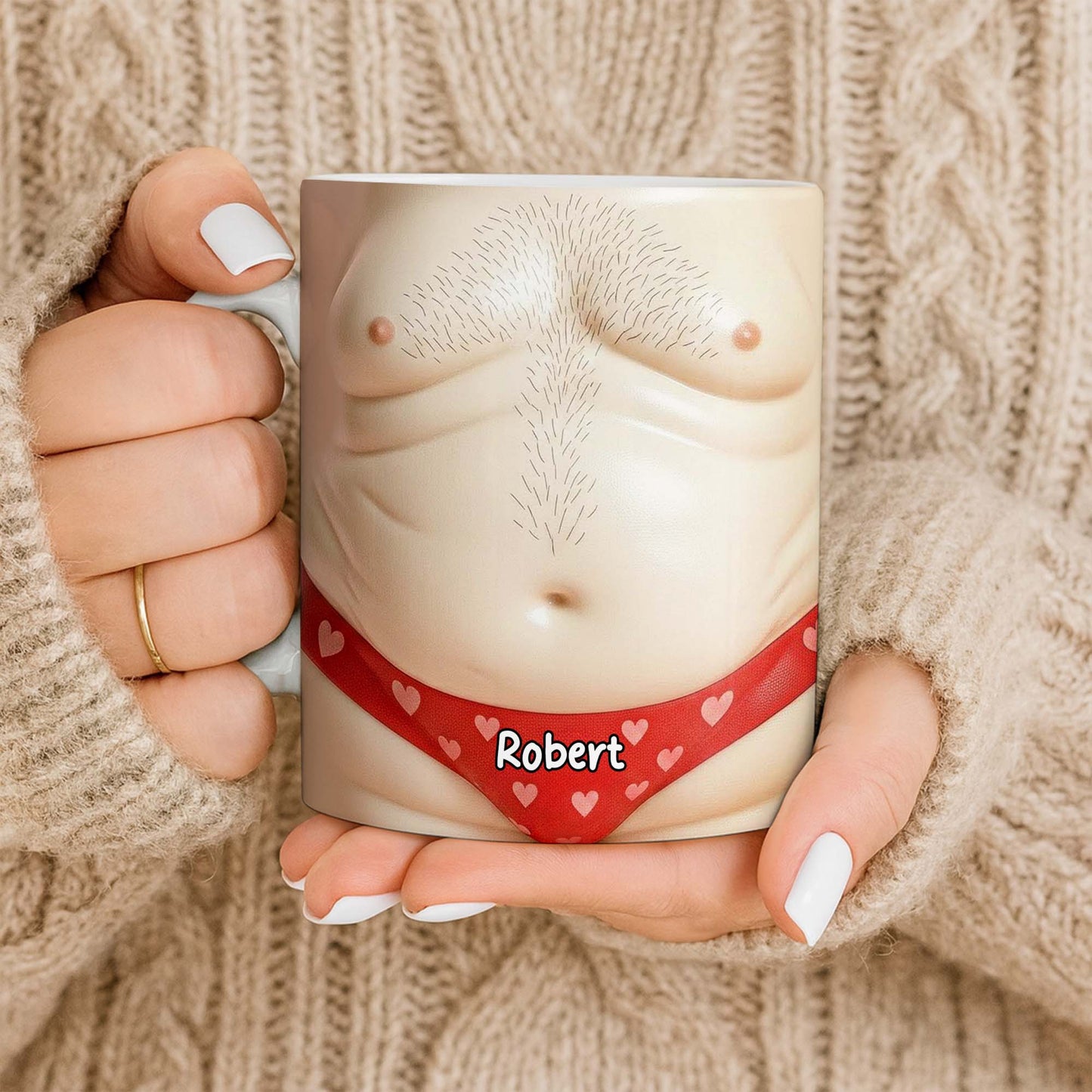 Custom Cupid-Themed Mug With Hearts And Angels - Personalized Custom Coffee Mug - CPL1158_MG