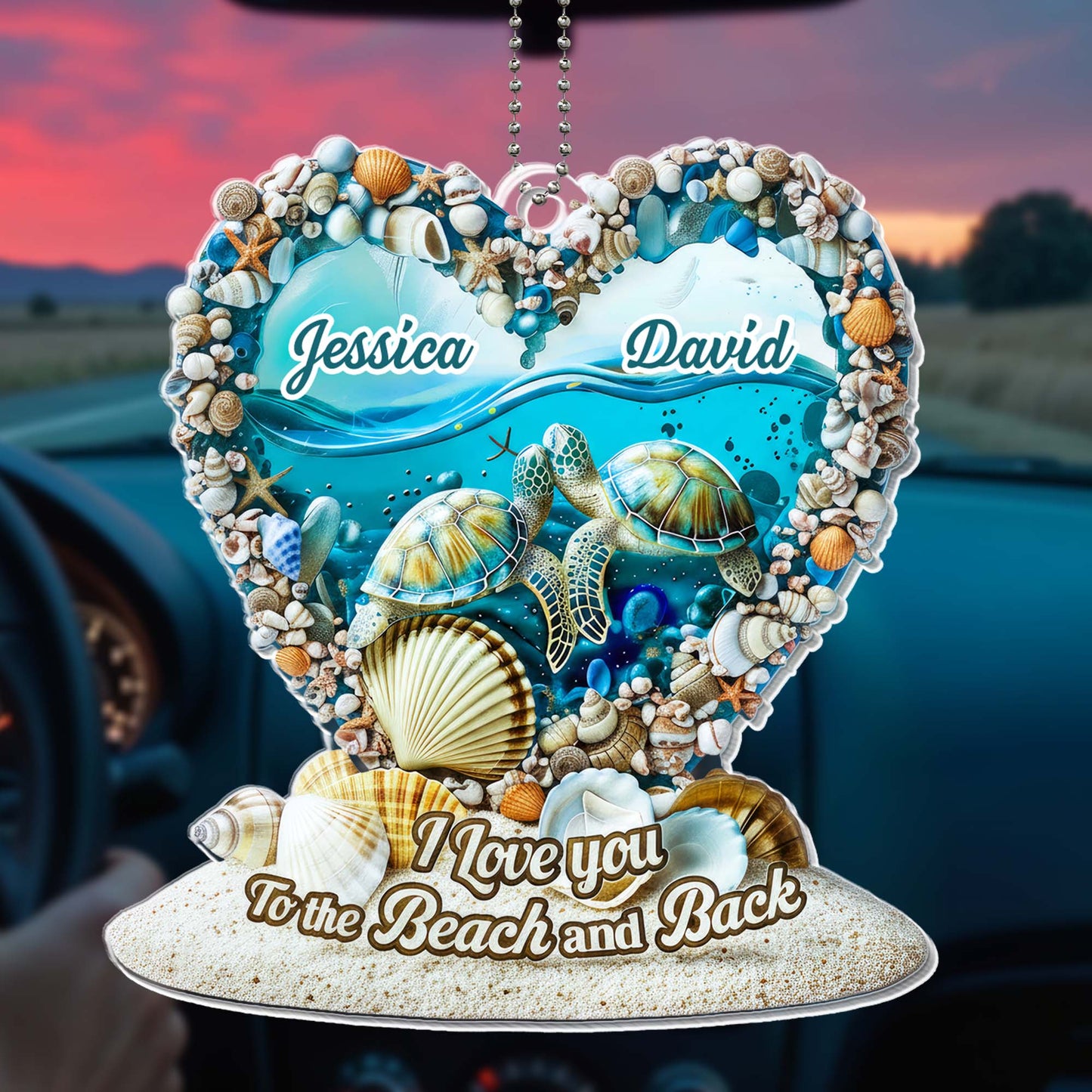 I Love You To The Beach And Back With Turtles And Seashells