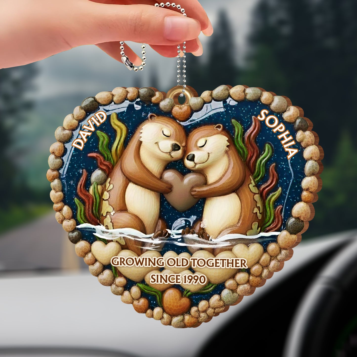 Growing Old Together, Otters Holding Heart