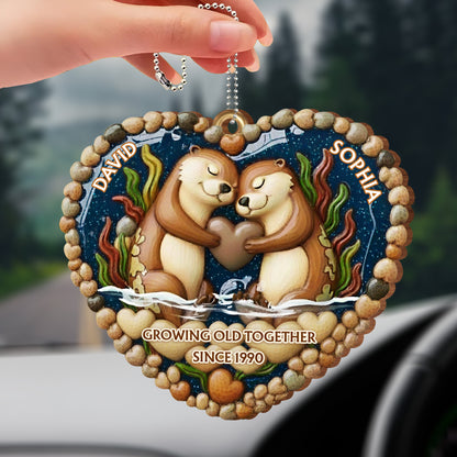 Growing Old Together, Otters Holding Heart