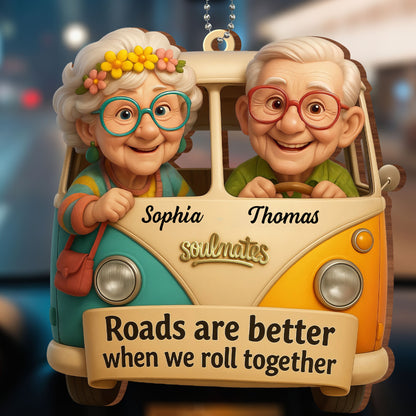 Roads Are Better When We Roll Together, Elderly Couple In Car