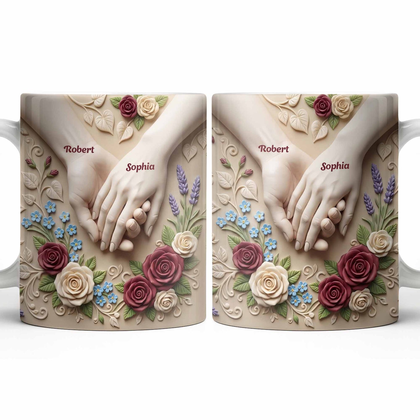 Celebrate Love And Commitment, Hands And Roses