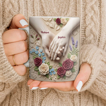 Celebrate Love And Commitment, Hands And Roses