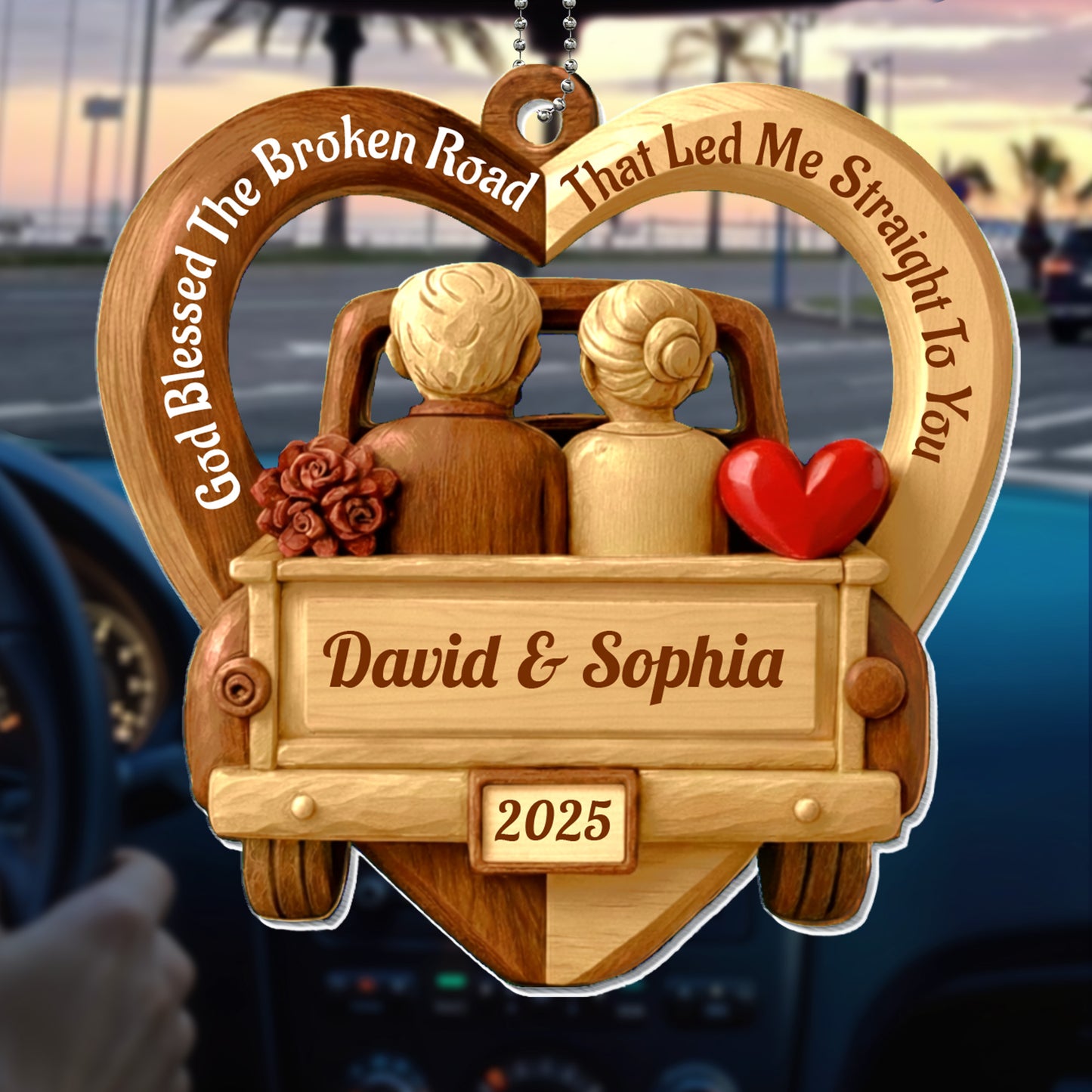 God Blessed The Broken Road That Led Me Straight To You, Couple In Car