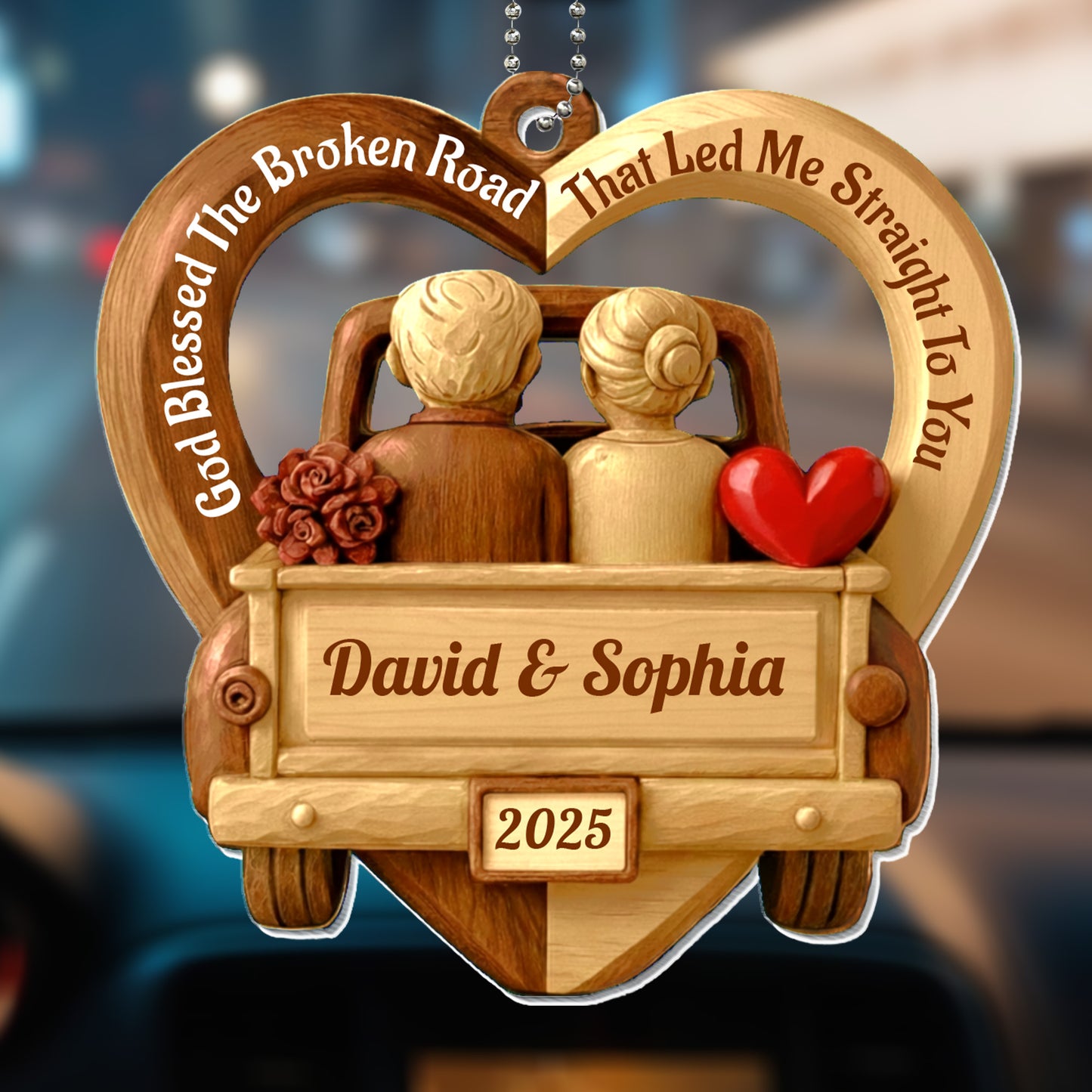 God Blessed The Broken Road That Led Me Straight To You, Couple In Car