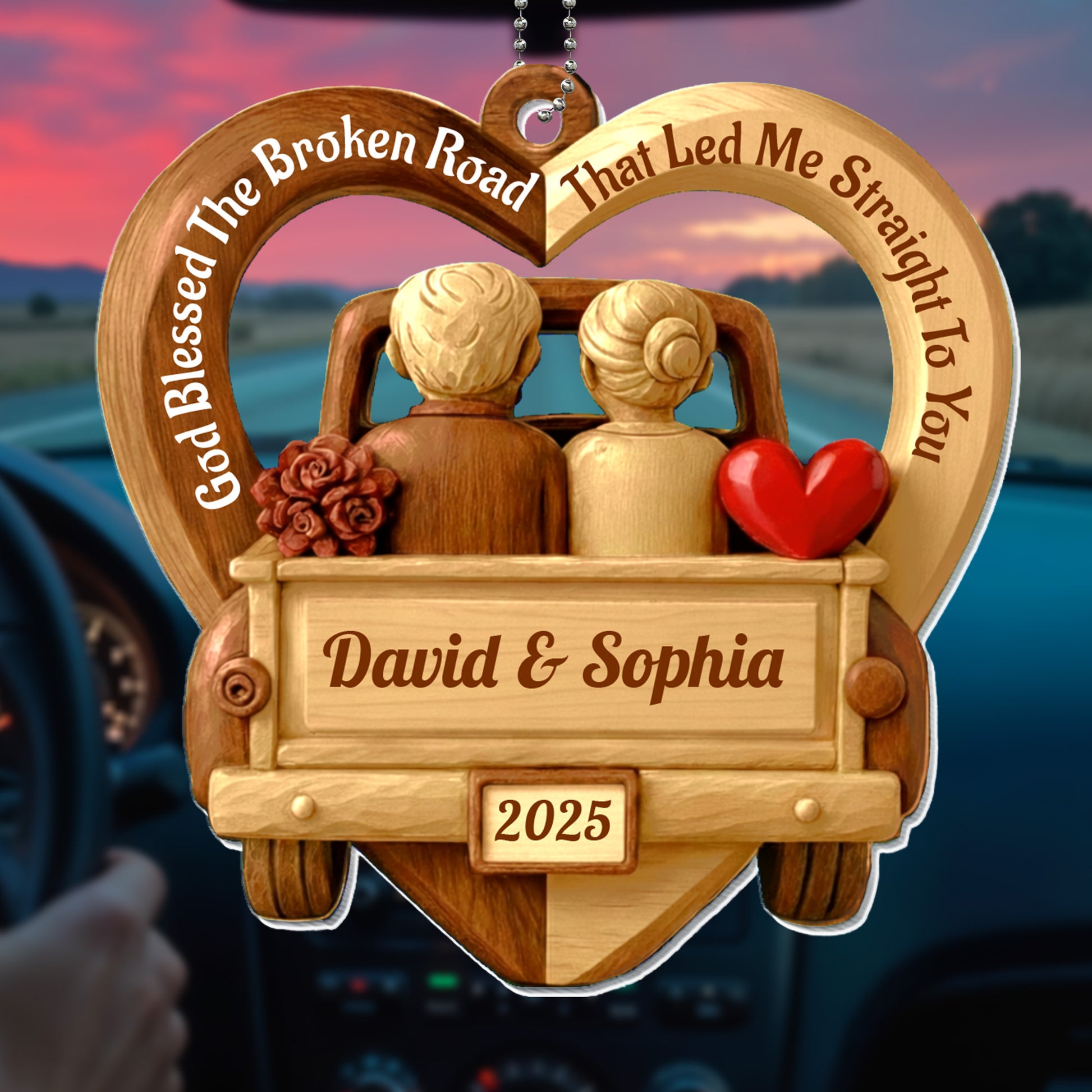 God Blessed The Broken Road That Led Me Straight To You, Couple In Car