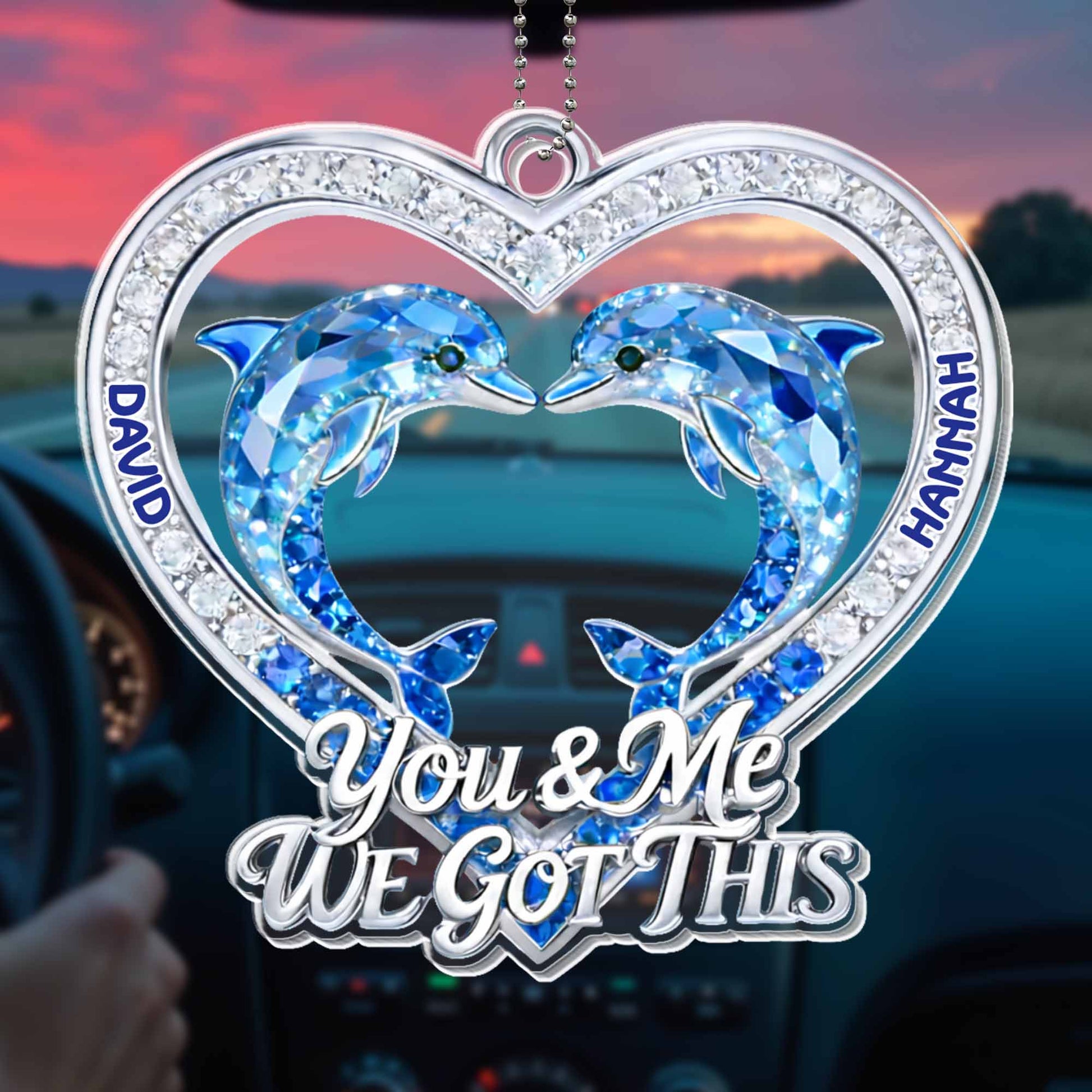 You & Me We Got This Dolphins Heart Design