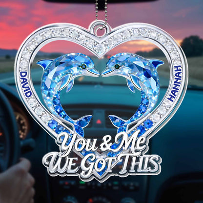 You & Me We Got This Dolphins Heart Design