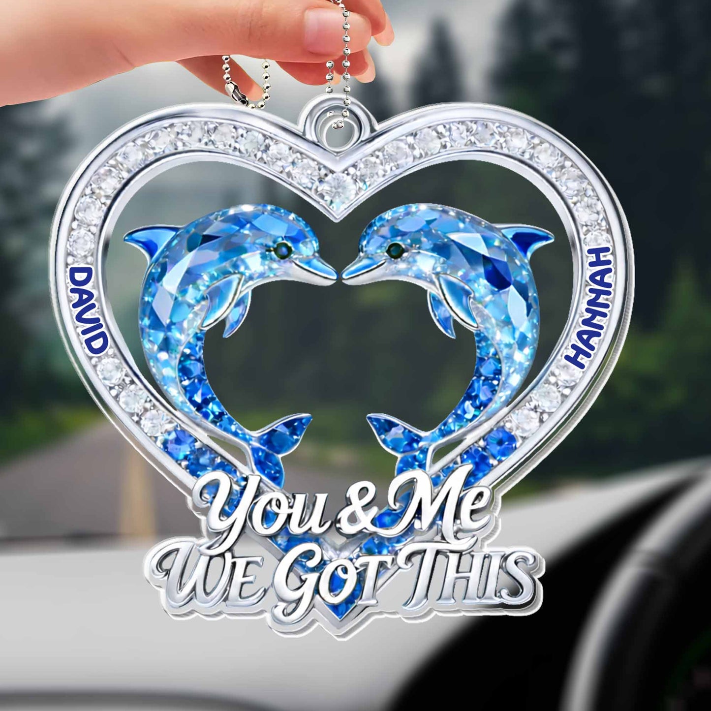 You & Me We Got This Dolphins Heart Design