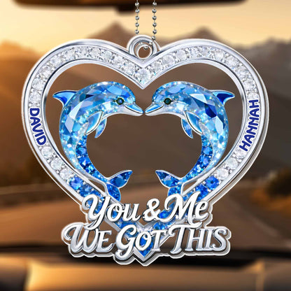 You & Me We Got This Dolphins Heart Design