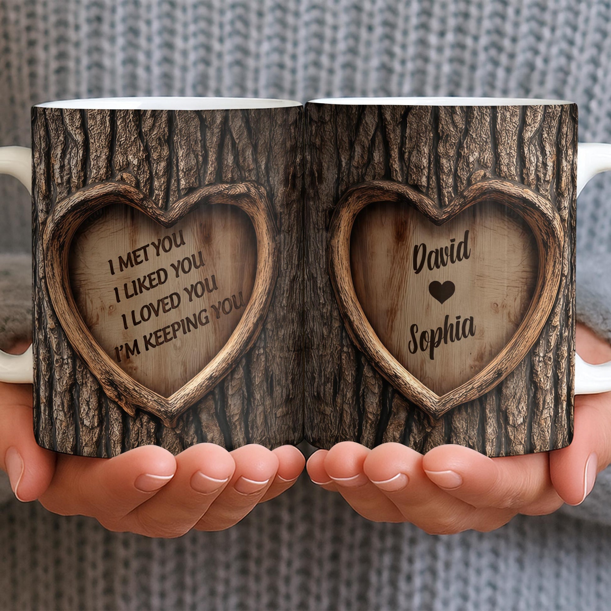 I Met You, I Liked You, I Loved You, I'm Keeping You, Tree Bark and Heart