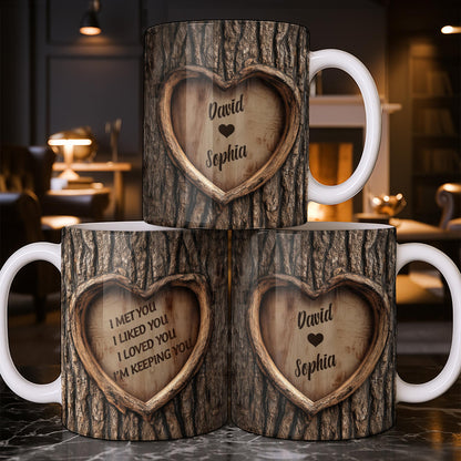 I Met You, I Liked You, I Loved You, I'm Keeping You, Tree Bark and Heart