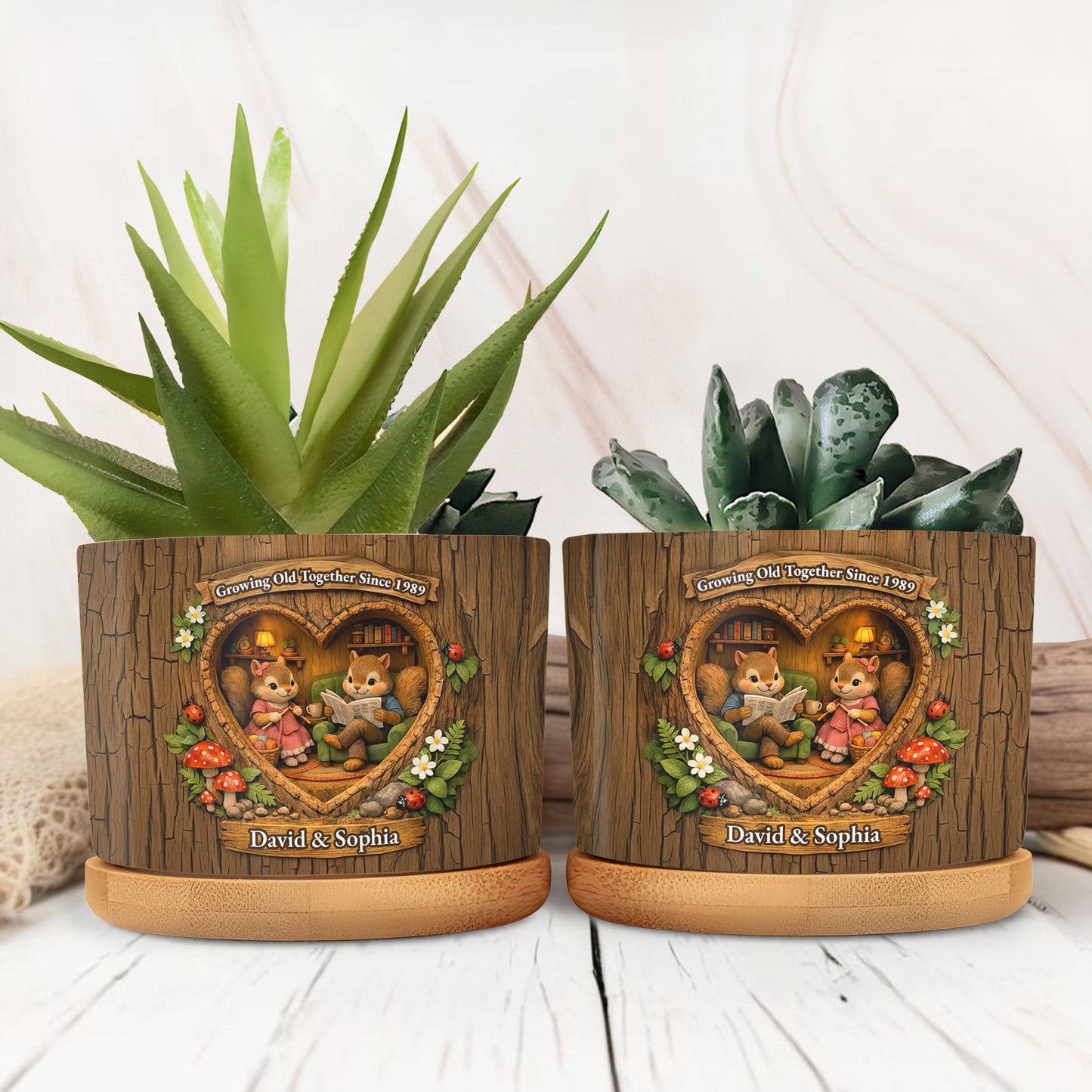 Growing Old Together, Charming Scene Of Animals Reading