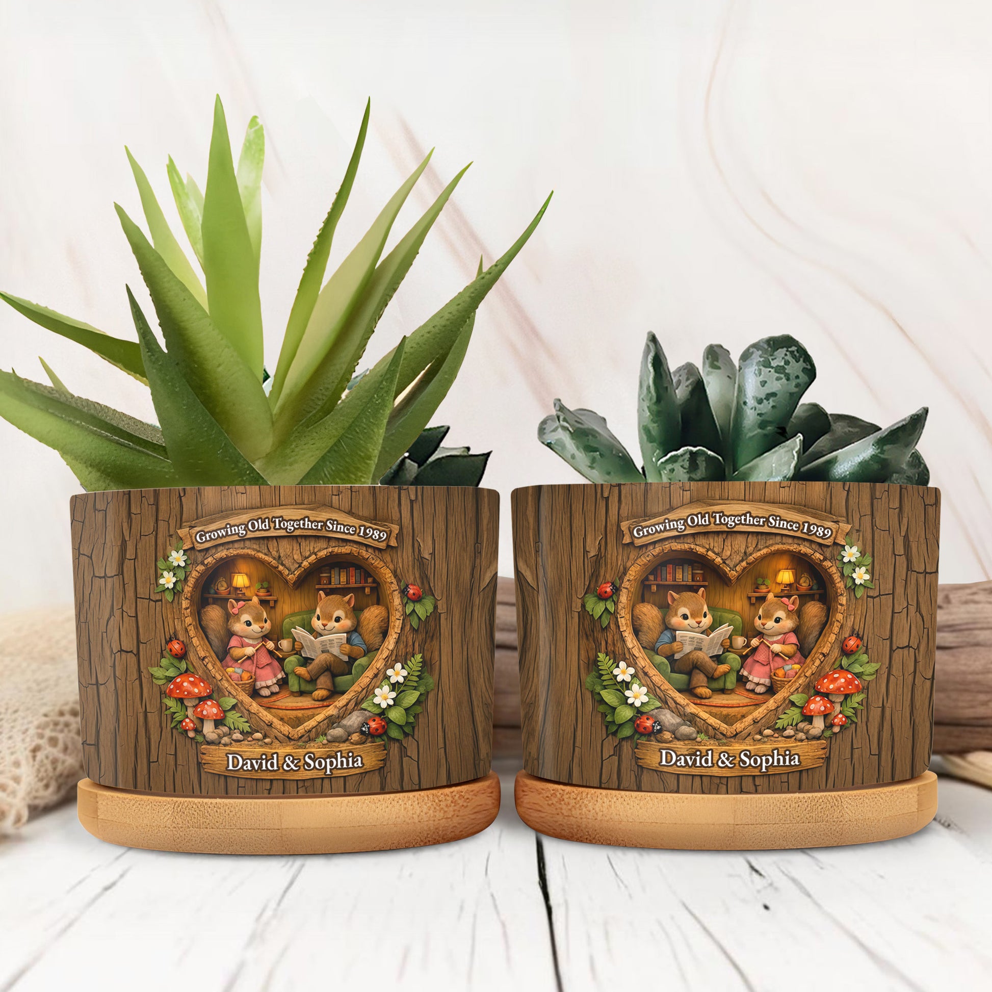 Growing Old Together, Charming Scene Of Animals Reading