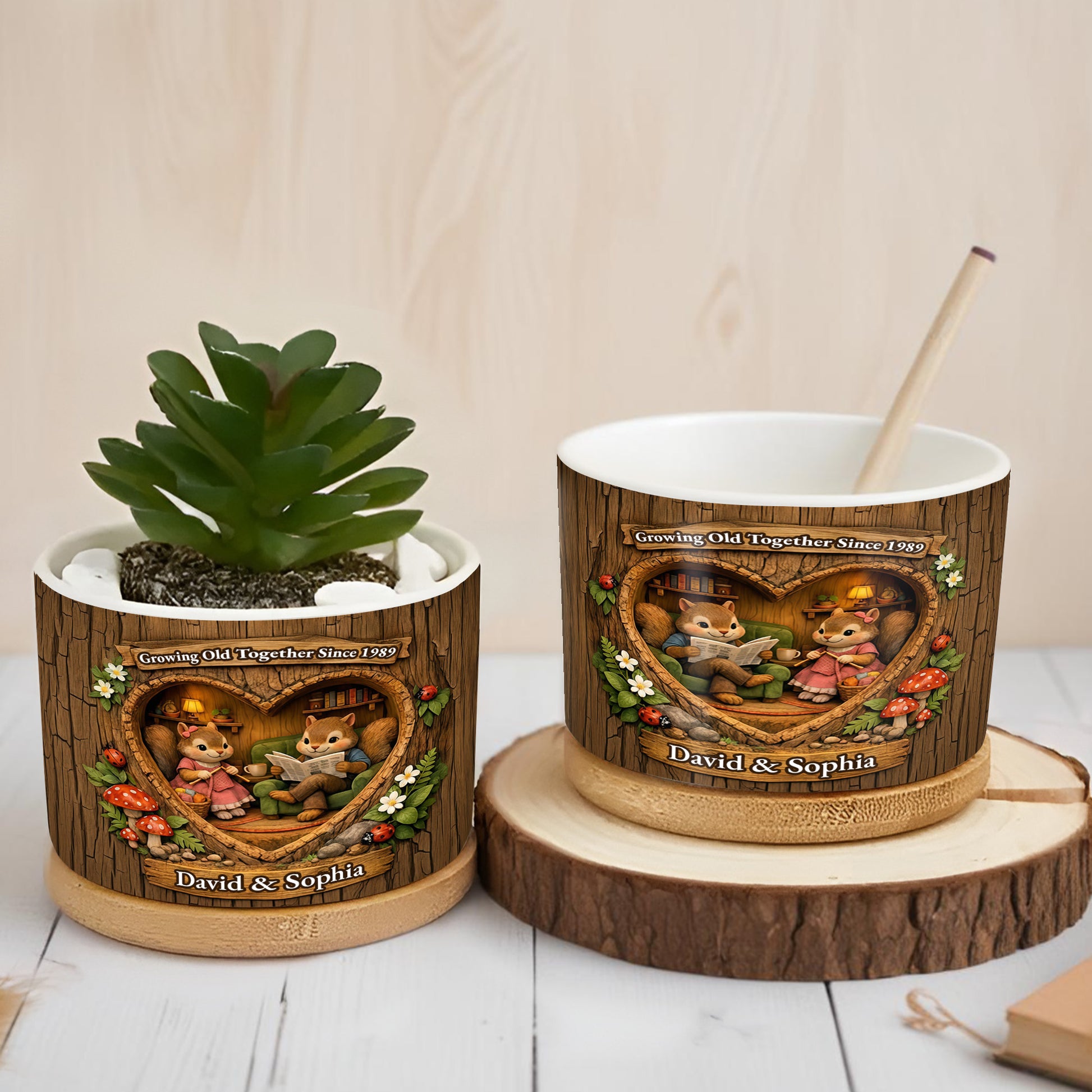 Growing Old Together, Charming Scene Of Animals Reading