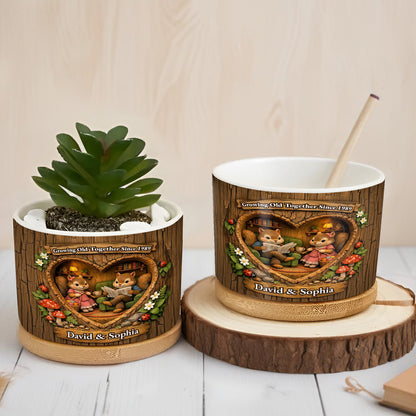 Growing Old Together, Charming Scene Of Animals Reading