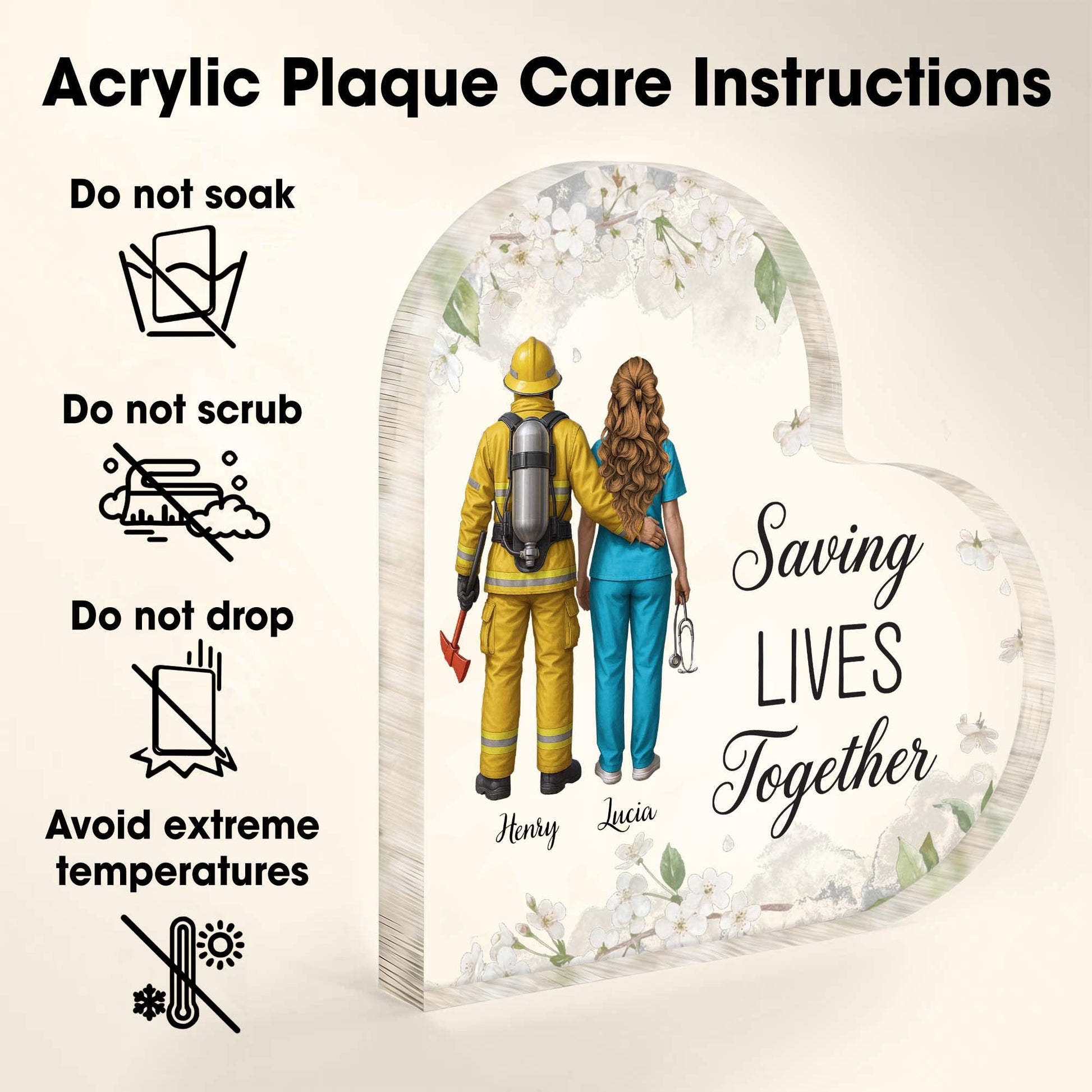 Saving Lives Together, Firefighter And Healthcare Worker