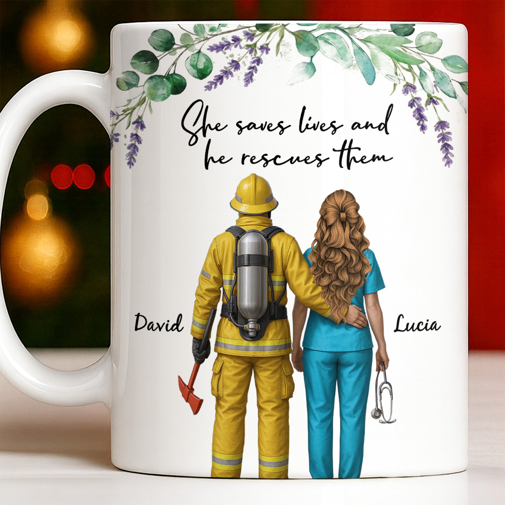 She Saves Lives And He Rescues Them, Featuring Firefighter And Nurse