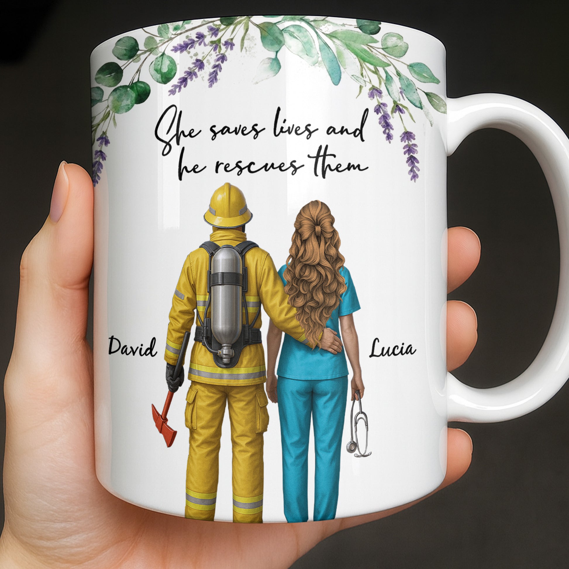 She Saves Lives And He Rescues Them, Featuring Firefighter And Nurse