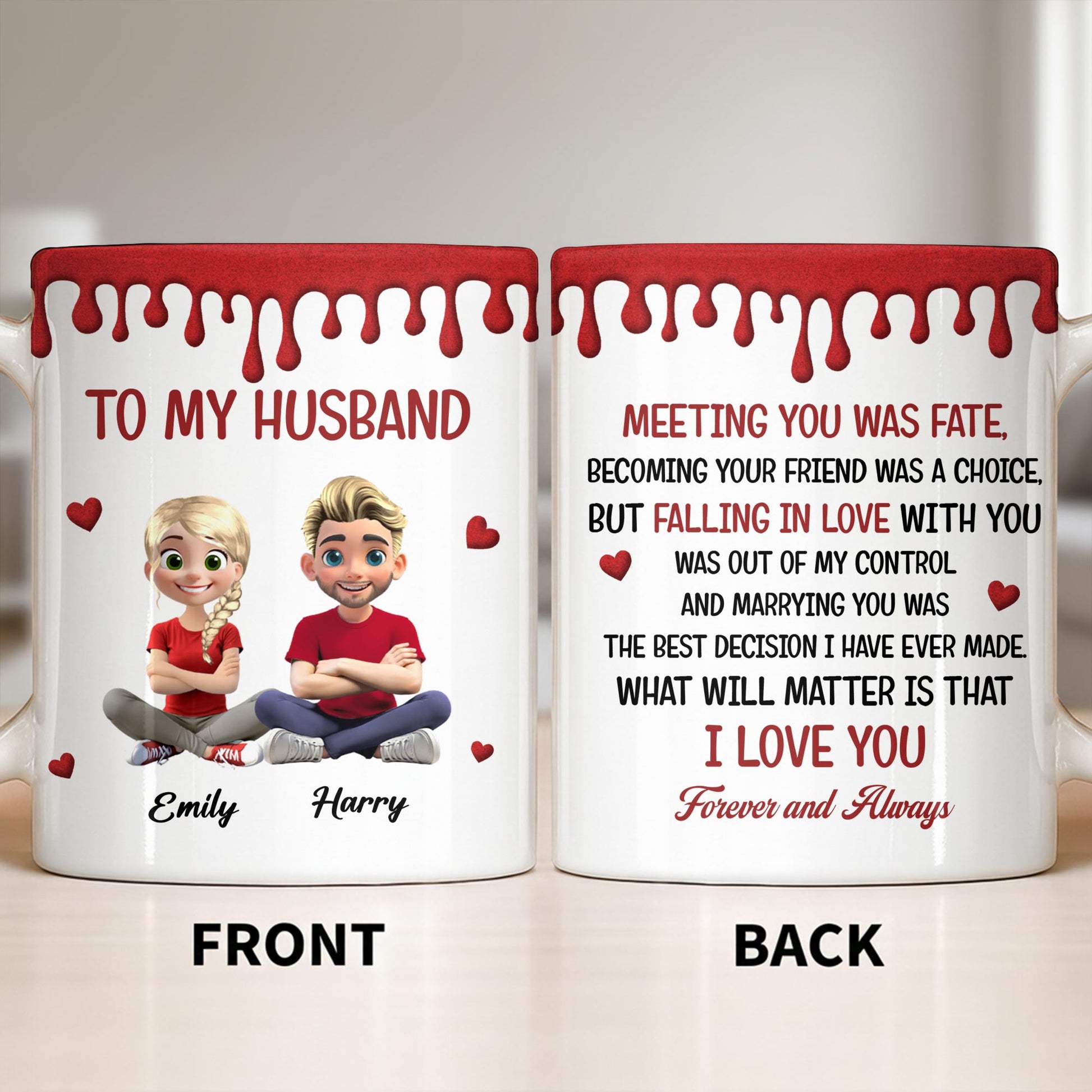 To My Husband, Meeting You Was Fate, Cartoon Couple