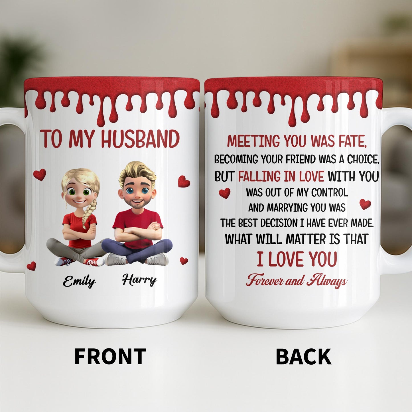 To My Husband, Meeting You Was Fate, Cartoon Couple