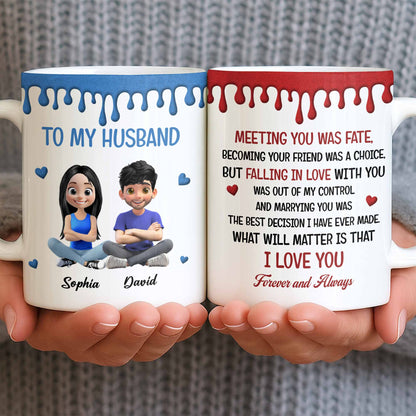 To My Husband, Meeting You Was Fate, Cartoon Couple