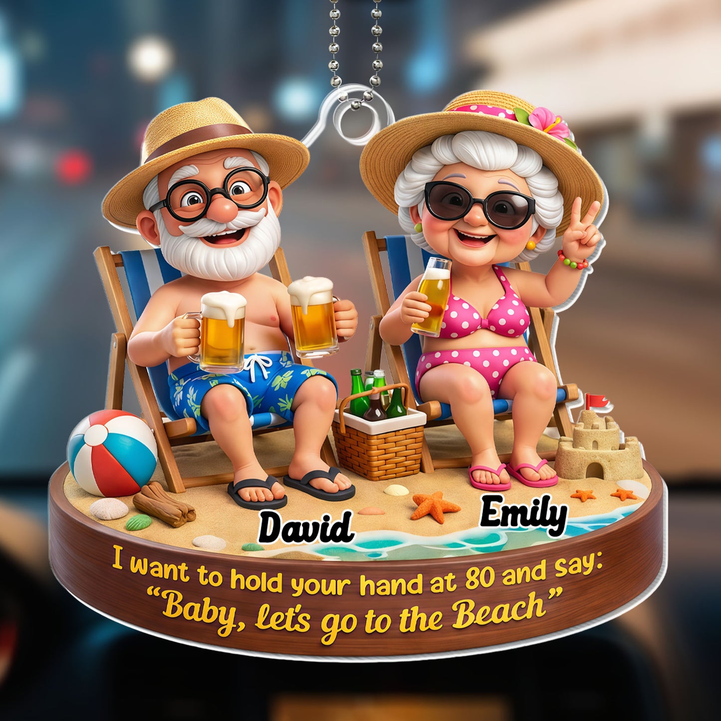 Hold Your Hand at 80, Let's Go to the Beach, Ornament