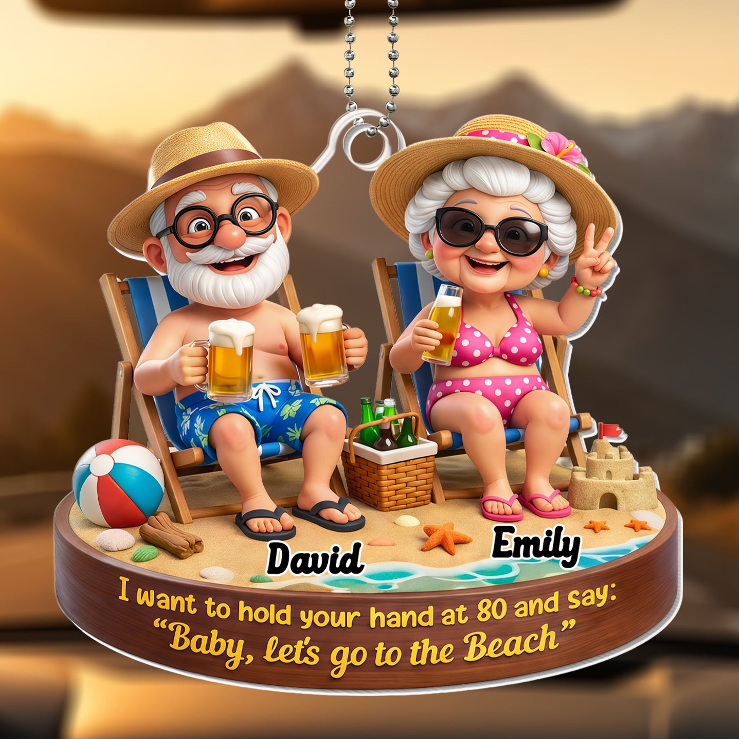 Hold Your Hand at 80, Let's Go to the Beach, Ornament