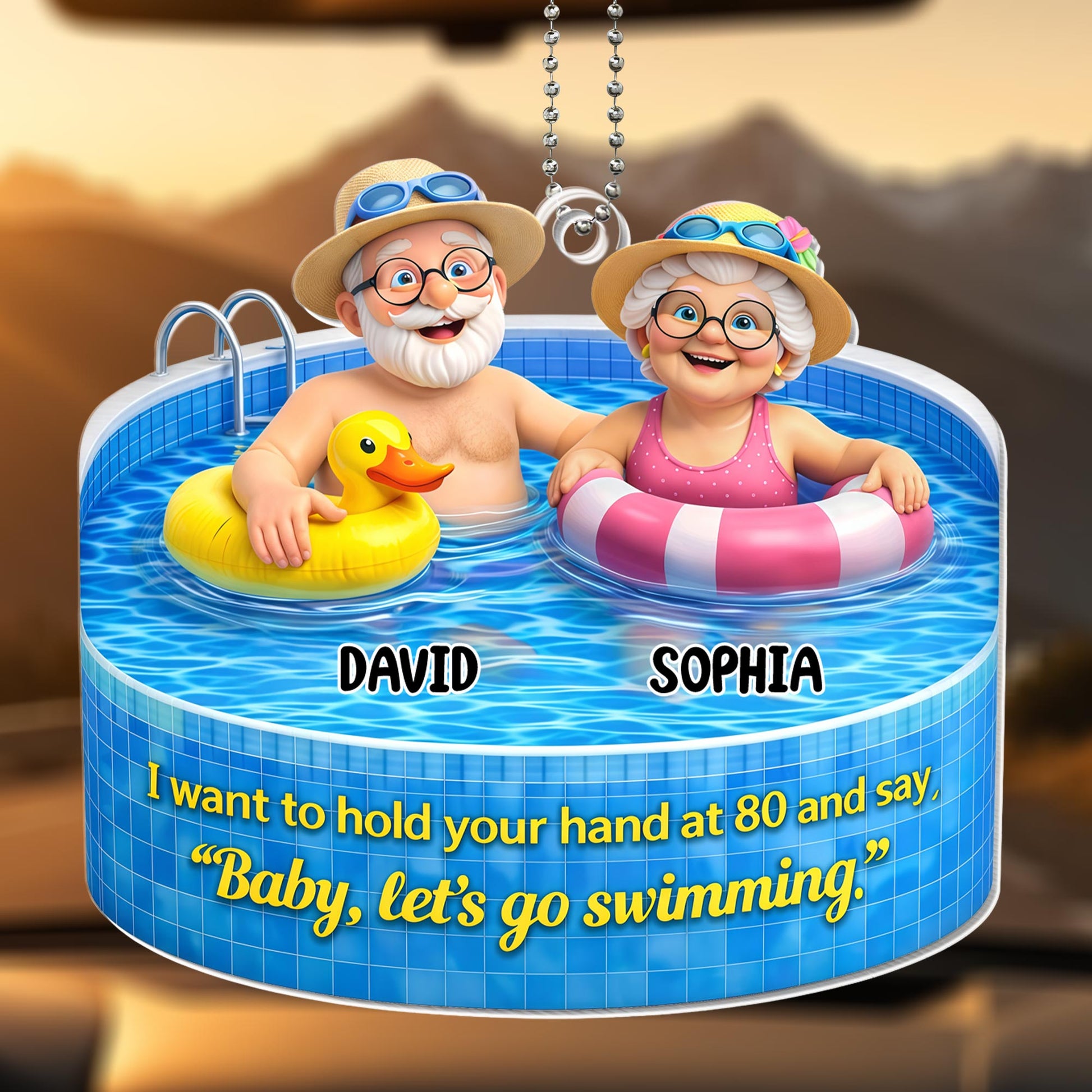 Hold Your Hand At 80, Elderly Couple Swimming Together