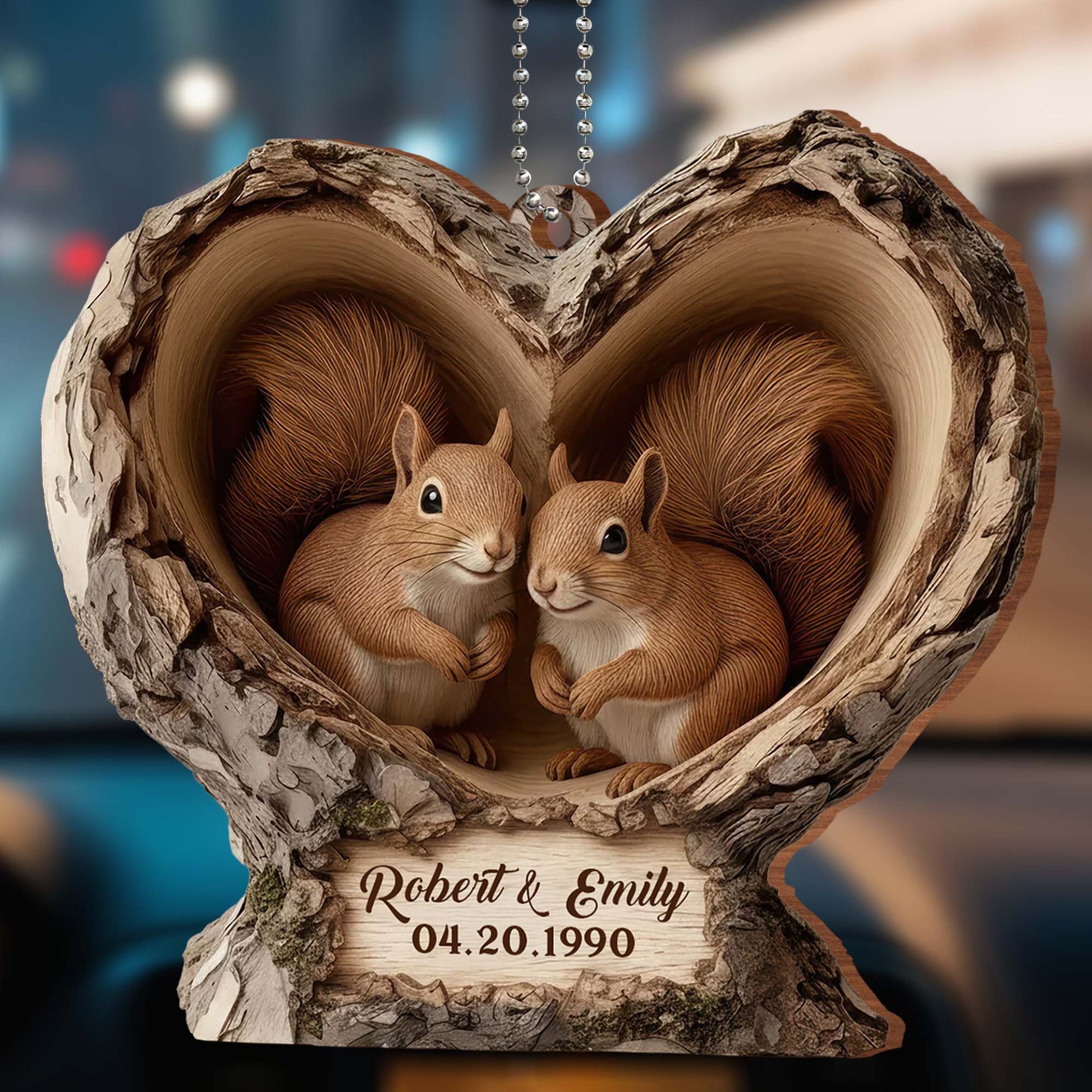 Love Unites Us, Heart-Shaped Tree With Squirrels