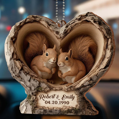 Love Unites Us, Heart-Shaped Tree With Squirrels