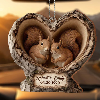 Love Unites Us, Heart-Shaped Tree With Squirrels