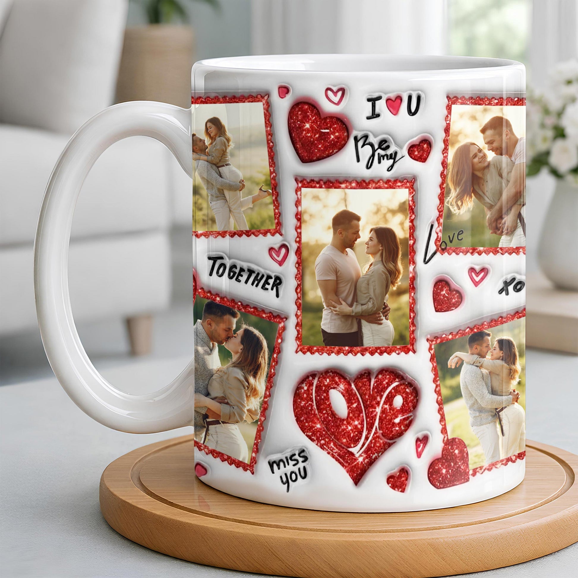 I Love You Be My Love With Hearts And Couple Photos